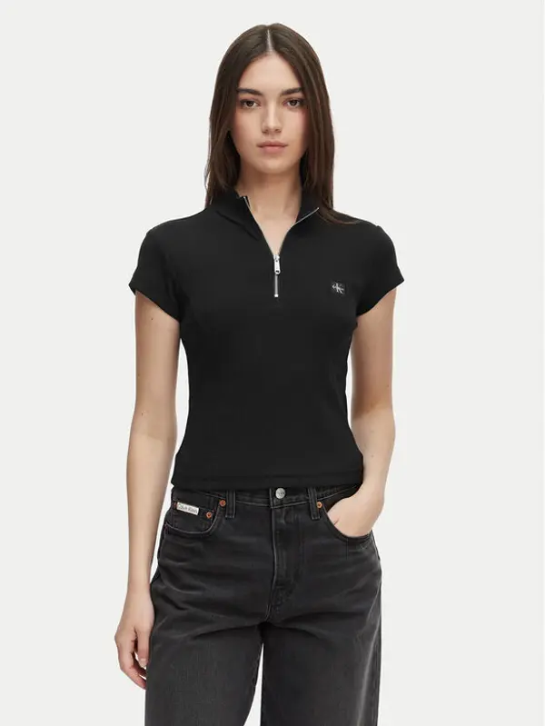 Calvin Klein Jeans Calvin Klein Jeans T-shirt LV047G240G Crna Slim Fit