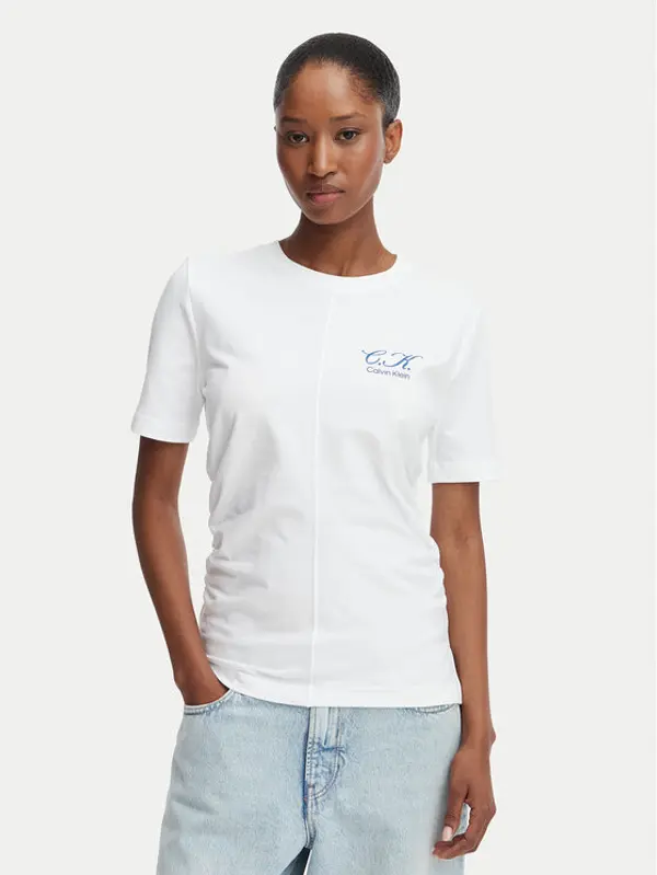 Calvin Klein Jeans Calvin Klein Jeans T-shirt LV047G808G Bijela Slim Fit