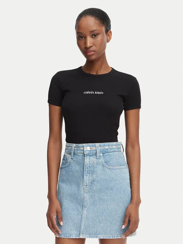 Calvin Klein Jeans Calvin Klein Jeans T-shirt LV047G816G Crna Slim Fit