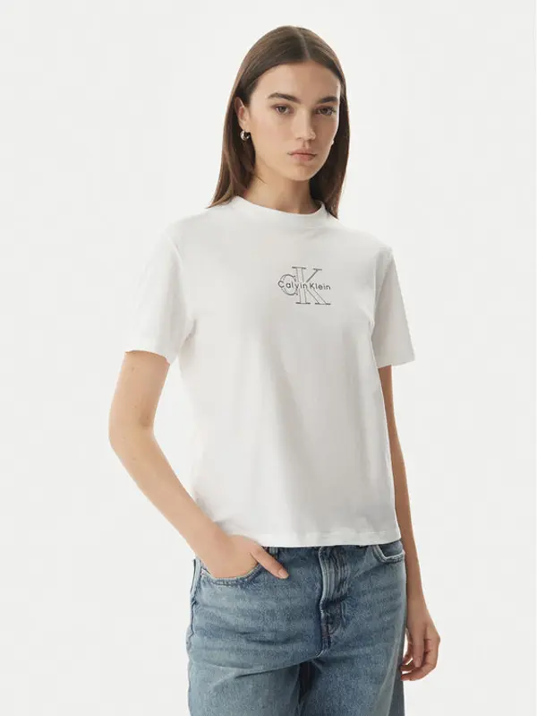 Calvin Klein Jeans Calvin Klein Jeans T-shirt LV047G831G Bijela Regular Fit