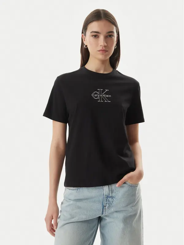 Calvin Klein Jeans Calvin Klein Jeans T-shirt LV047G831G Crna Regular Fit