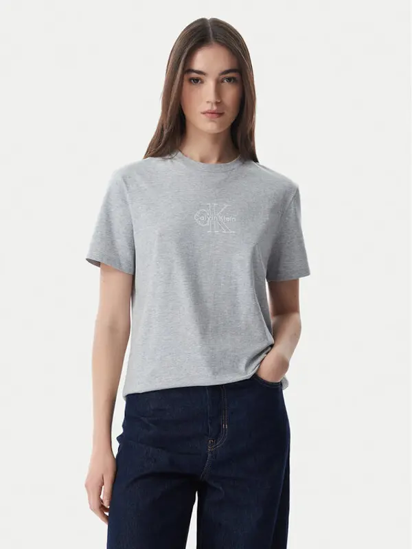 Calvin Klein Jeans Calvin Klein Jeans T-shirt LV047G831G Svijetlo siva Regular Fit