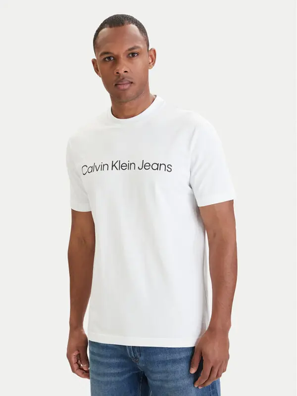 Calvin Klein Jeans Calvin Klein Jeans T-shirt LV04RAB810 Bijela Regular Fit