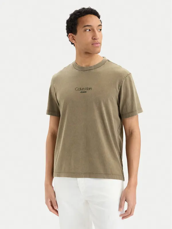 Calvin Klein Jeans Calvin Klein Jeans T-shirt LV04RB824G Zelena Regular Fit