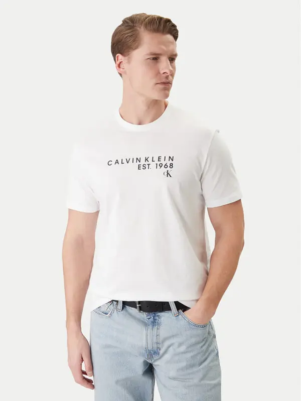 Calvin Klein Jeans Calvin Klein Jeans T-shirt LV04RF800G Bijela Classic Fit