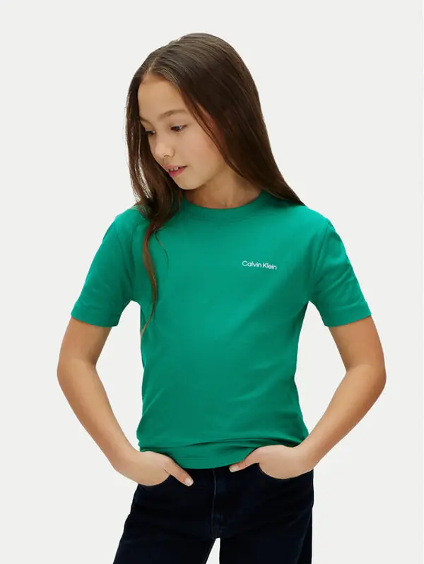 Calvin Klein Jeans Calvin Klein Jeans T-shirt LV1CKSJA31 Zelena Regular Fit
