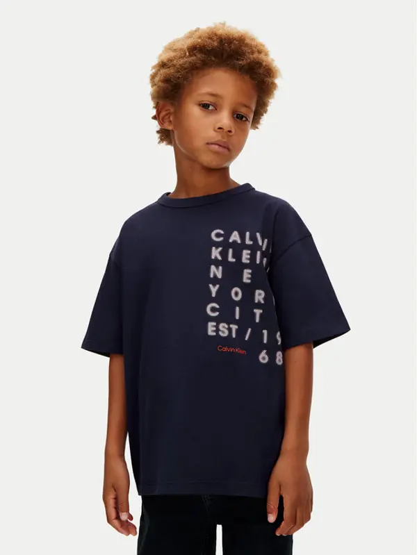 Calvin Klein Jeans Calvin Klein Jeans T-shirt LVCKSJA02B Tamnoplava Relaxed Fit