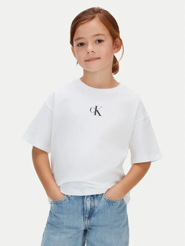 Calvin Klein Jeans Calvin Klein Jeans T-shirt LVCKSJA16G Bijela Boxy Fit
