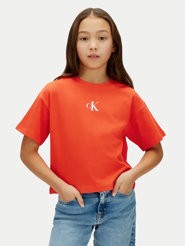 Calvin Klein Jeans Calvin Klein Jeans T-shirt LVCKSJA16G Crvena Boxy Fit