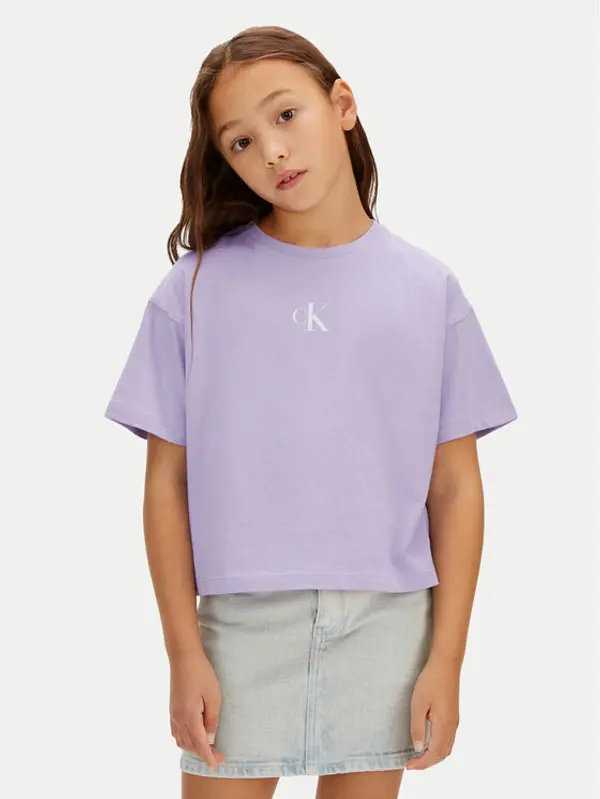 Calvin Klein Jeans Calvin Klein Jeans T-shirt LVCKSJA16G Ljubičasta Boxy Fit
