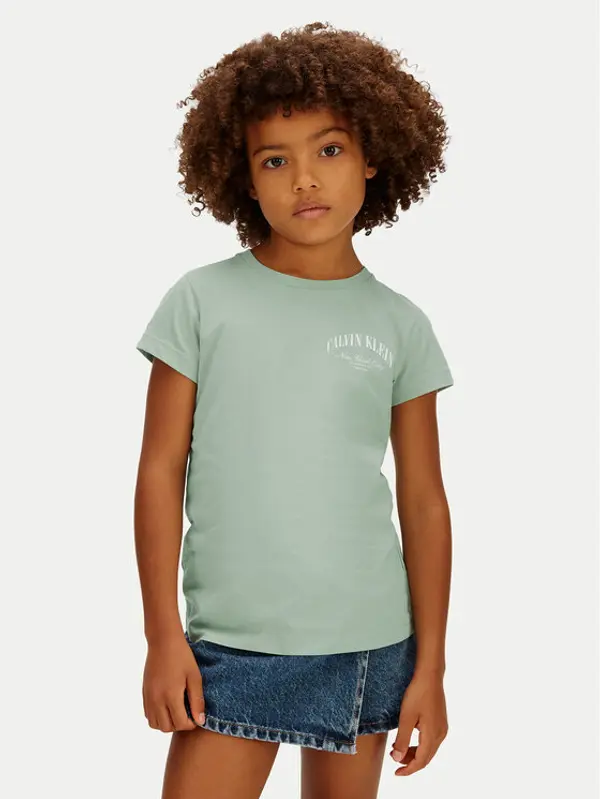 Calvin Klein Jeans Calvin Klein Jeans T-shirt LVCKSJA23G Svijetlo zelena Slim Fit