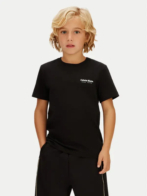 Calvin Klein Jeans Calvin Klein Jeans T-shirt Minimal Logo IB0IB02608 Crna Regular Fit