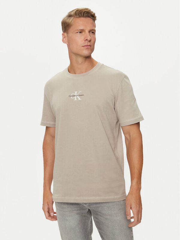Calvin Klein Jeans Calvin Klein Jeans T-shirt Monologo J30J325649 Bež Regular Fit