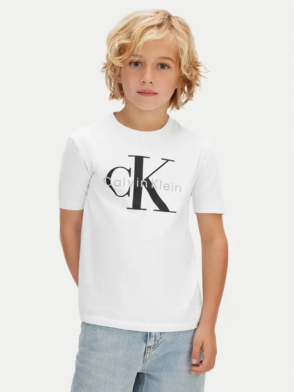 Calvin Klein Jeans Calvin Klein Jeans T-shirt Monologo LV1CKSJA33 Bijela Regular Fit