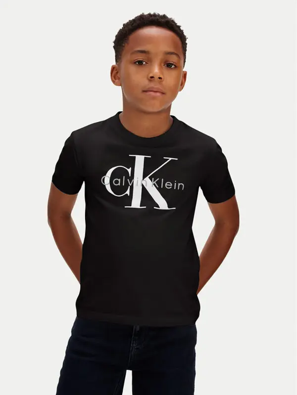 Calvin Klein Jeans Calvin Klein Jeans T-shirt Monologo LV1CKSJA33 Crna Regular Fit