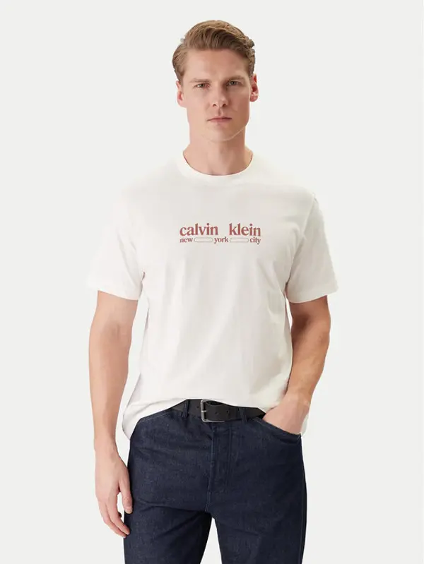 Calvin Klein Jeans Calvin Klein Jeans T-shirt NYC Graphic LV14RE831G Bijela Regular Fit
