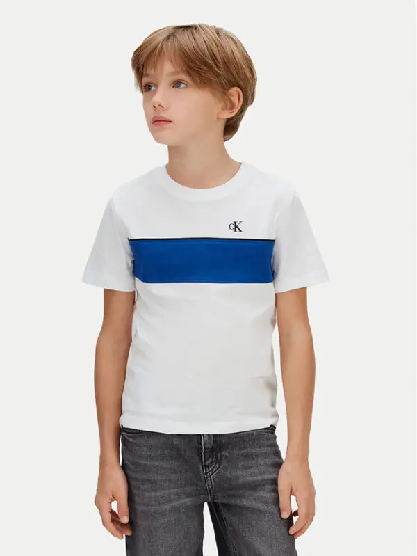 Calvin Klein Jeans Calvin Klein Jeans T-shirt Panel Colorblock IB0IB02609 Bijela Regular Fit