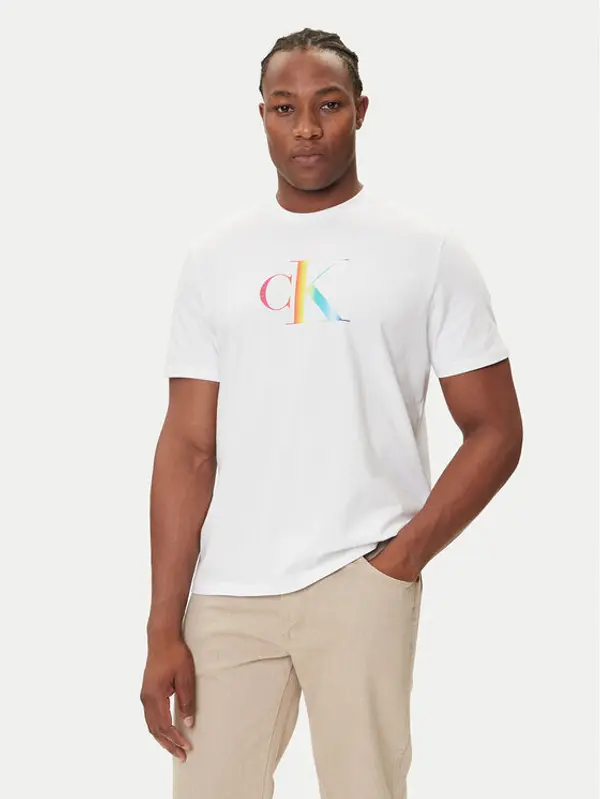 Calvin Klein Jeans Calvin Klein Jeans T-shirt Pride Graphic LV04RC800G Bijela Regular Fit