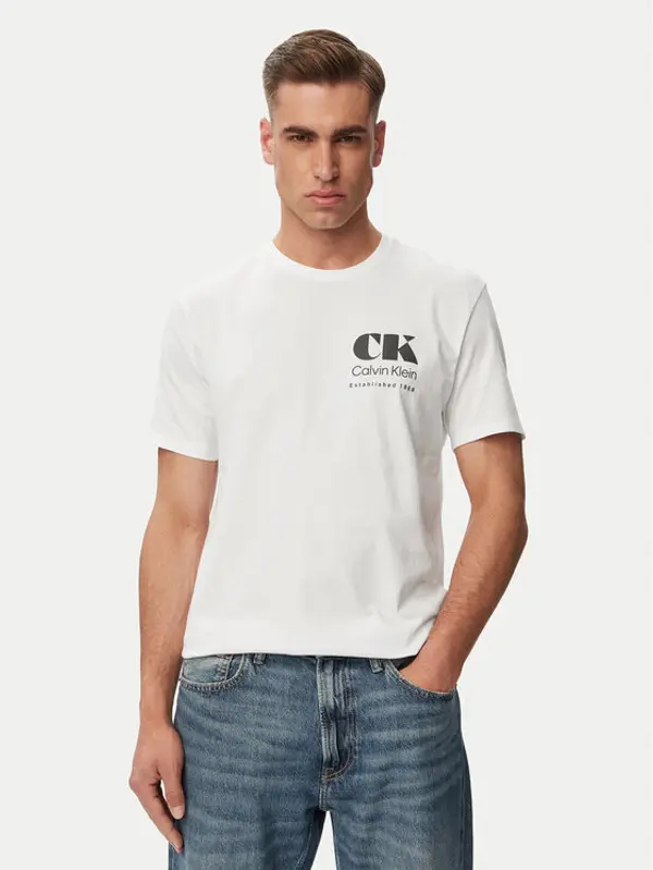 Calvin Klein Jeans Calvin Klein Jeans T-shirt Resort Graphic LV04RG802G Bijela Regular Fit