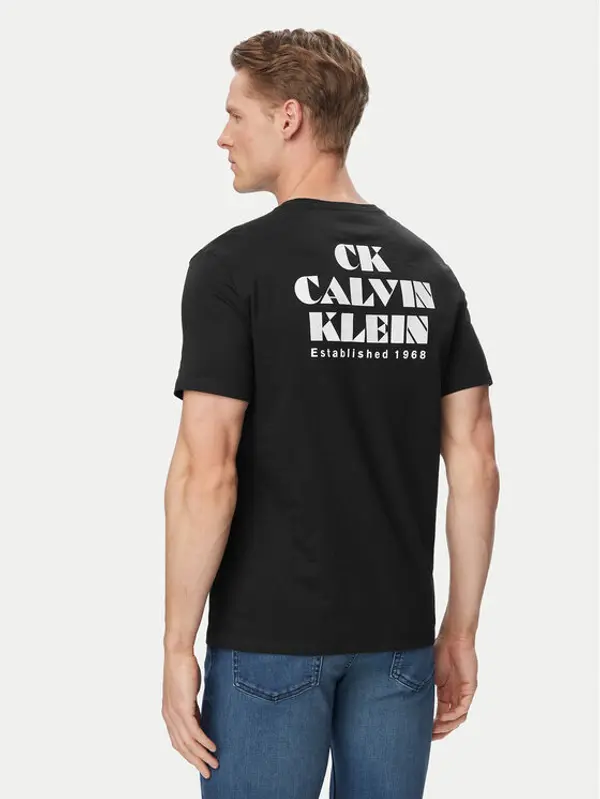 Calvin Klein Jeans Calvin Klein Jeans T-shirt Resort Graphic LV04RG802G Crna Regular Fit