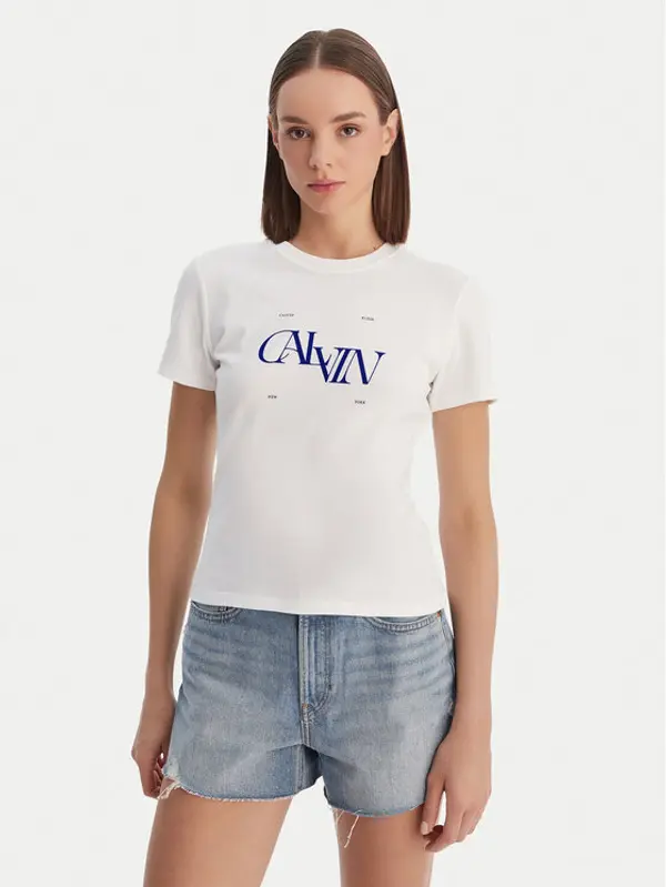 Calvin Klein Jeans Calvin Klein Jeans T-shirt Seasonal LV047F808G Bijela Slim Fit