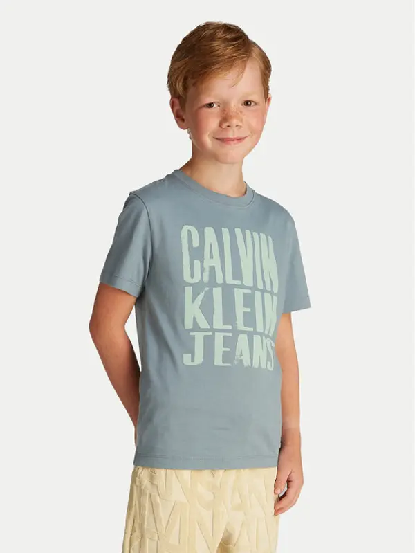 Calvin Klein Jeans Calvin Klein Jeans T-shirt Slogan Graphic IB0IB02459 Plava Regular Fit
