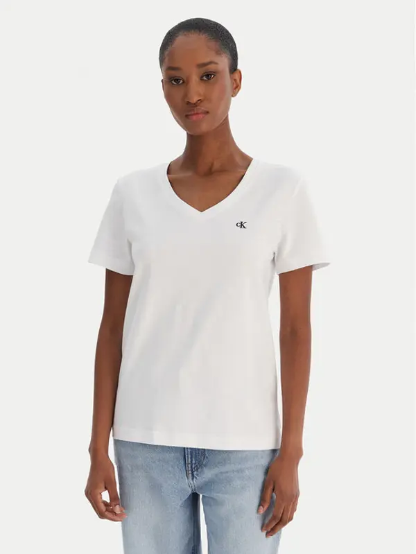 Calvin Klein Jeans Calvin Klein Jeans T-shirt Ss Monogram Vnk LV047B205G Bijela Regular Fit