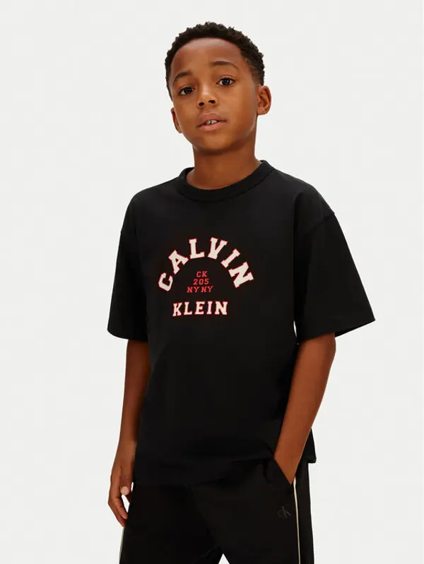 Calvin Klein Jeans Calvin Klein Jeans T-shirt Varsity Graphic IB0IB02637 Crna Regular Fit