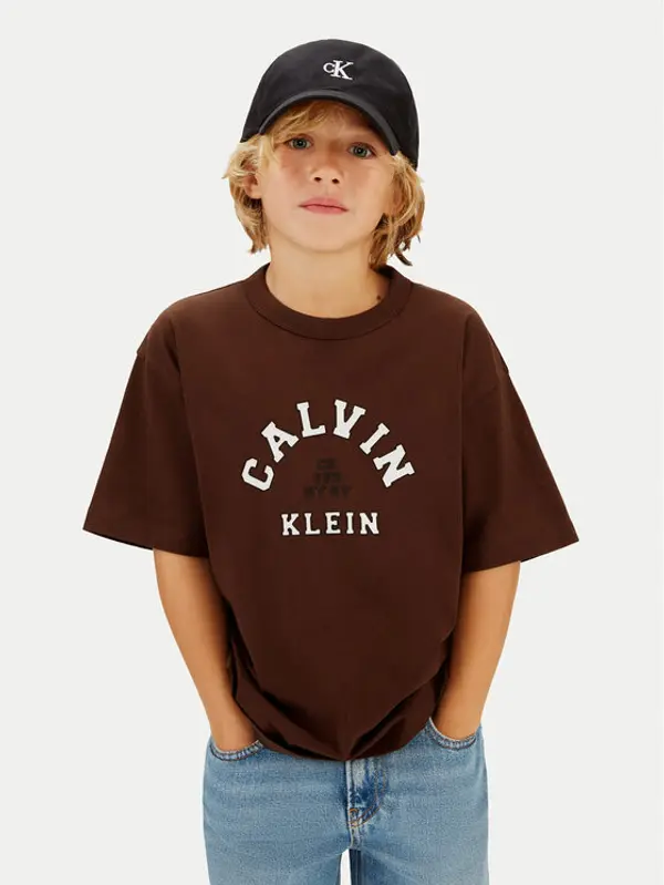 Calvin Klein Jeans Calvin Klein Jeans T-shirt Varsity Graphic IB0IB02637 Smeđa Regular Fit