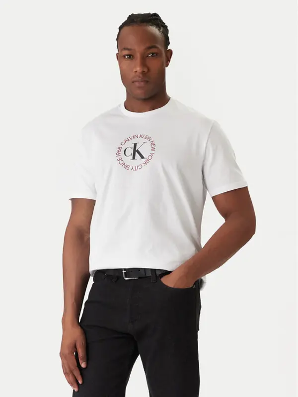Calvin Klein Jeans Calvin Klein Jeans T-shirt Word Circle Graphic LV14RE816G Bijela Regular Fit