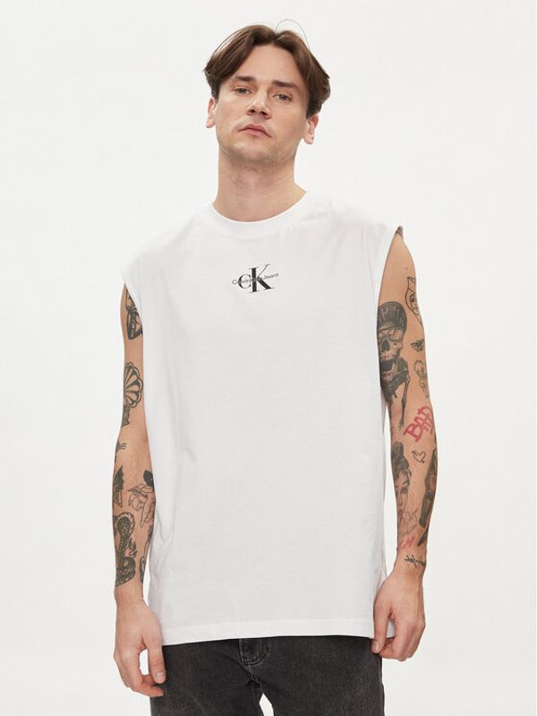 Calvin Klein Jeans Calvin Klein Jeans Tank top Monologo J30J325211 Bijela Regular Fit