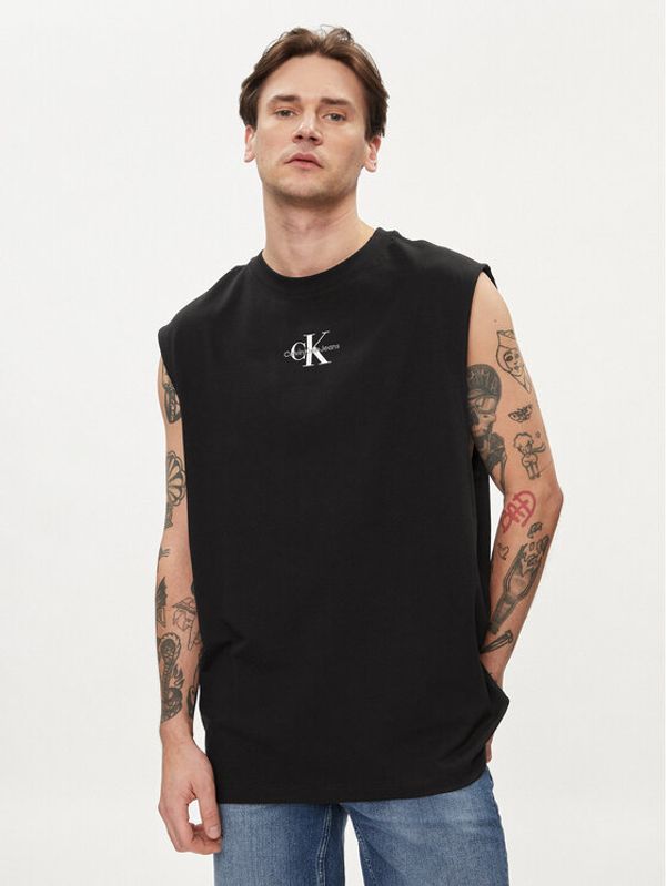 Calvin Klein Jeans Calvin Klein Jeans Tank top Monologo J30J325211 Crna Regular Fit