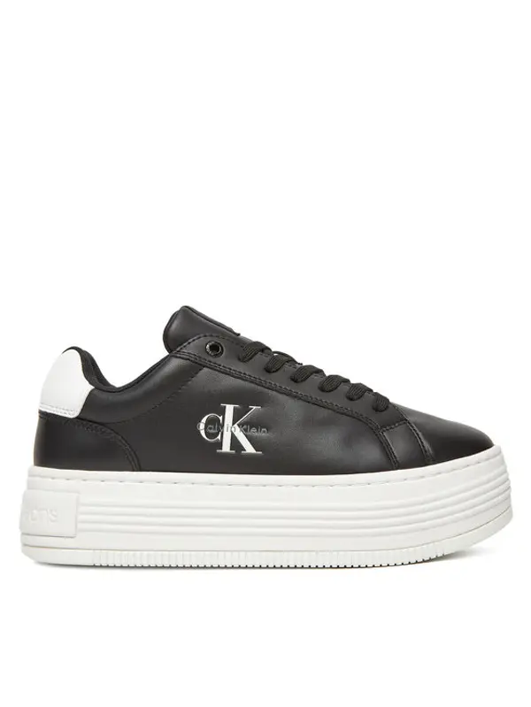 Calvin Klein Jeans Calvin Klein Jeans Tenisice Bold Flatf Low Lace Lth YW0YW01878 Crna