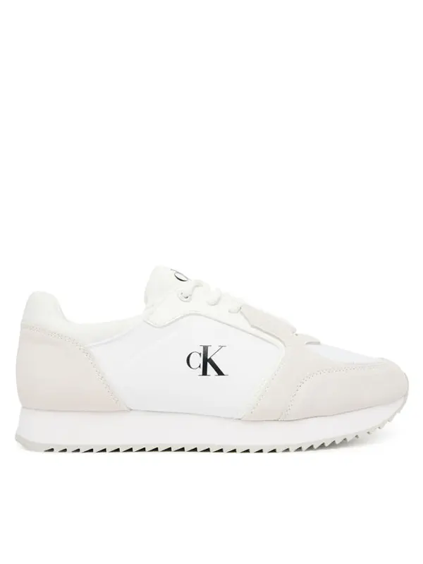 Calvin Klein Jeans Calvin Klein Jeans Tenisice Runner Laceup Sock Mg Nylon Mix YW0YW01644 Bijela