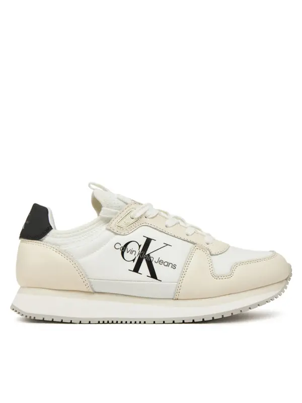 Calvin Klein Jeans Calvin Klein Jeans Tenisice Runner Sock Laceup Ml Lth YW0YW01616 Bijela