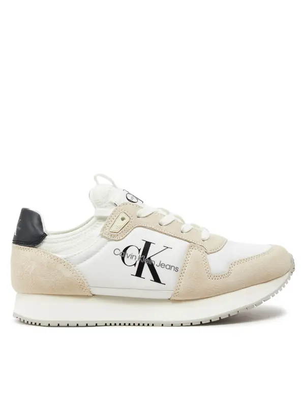 Calvin Klein Jeans Calvin Klein Jeans Tenisice Runner Sock Laceup Ny-Lth Wn YW0YW00840 Bijela