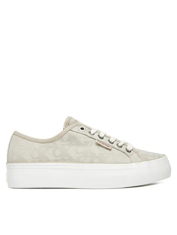 Calvin Klein Jeans Calvin Klein Jeans Tenisice Vulc Flatf Jacquard Aop YW0YW01965 Bež