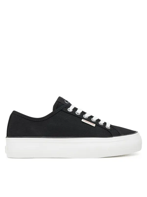 Calvin Klein Jeans Calvin Klein Jeans Tenisice Vulc Flatform Ctn Logo Tag YW0YW01838 Crna