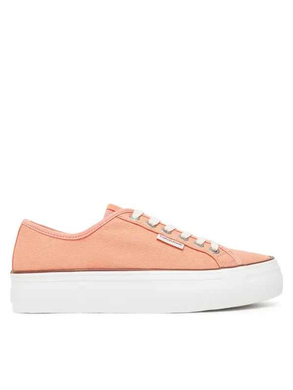 Calvin Klein Jeans Calvin Klein Jeans Tenisice Vulc Flatform Ctn Logo Tag YW0YW01838 Narančasta