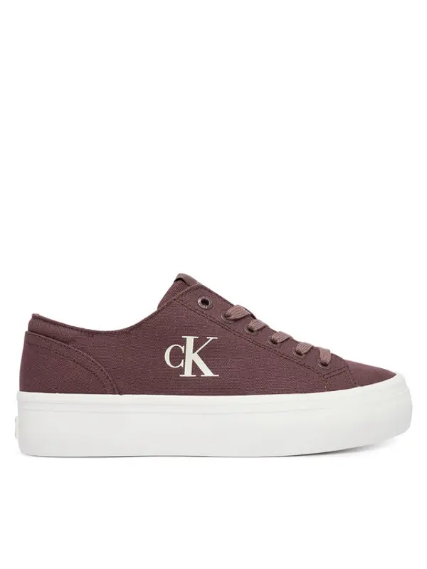 Calvin Klein Jeans Calvin Klein Jeans Tenisice Vulc Flatform Low Canvas Mg YW0YW01763 Tamnocrvena