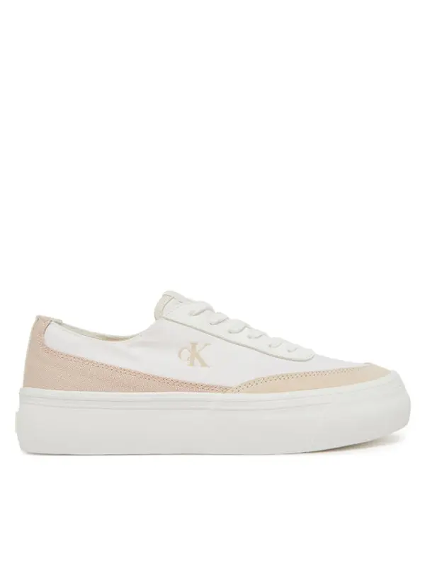 Calvin Klein Jeans Calvin Klein Jeans Tenisice Vulc Flatform Low Cv Mix Mg YW0YW01770 Bijela