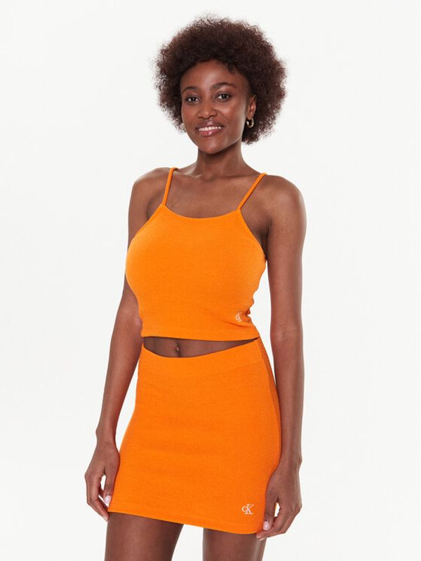 Calvin Klein Jeans Calvin Klein Jeans Top J20J221011 Narančasta Slim Fit