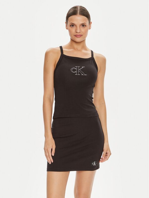 Calvin Klein Jeans Calvin Klein Jeans Top J20J223623 Crna Slim Fit