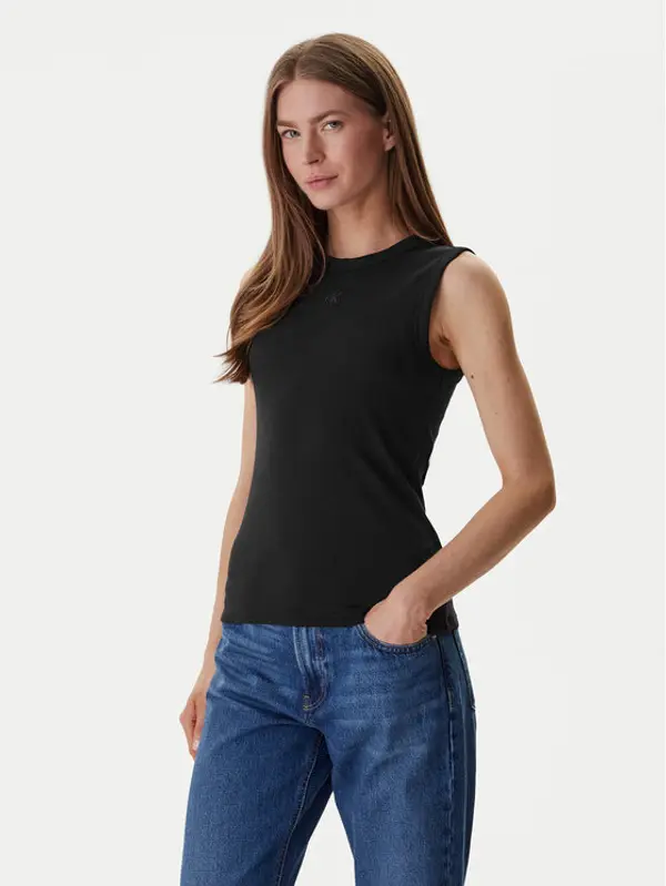 Calvin Klein Jeans Calvin Klein Jeans Top LV047B265G Crna Slim Fit