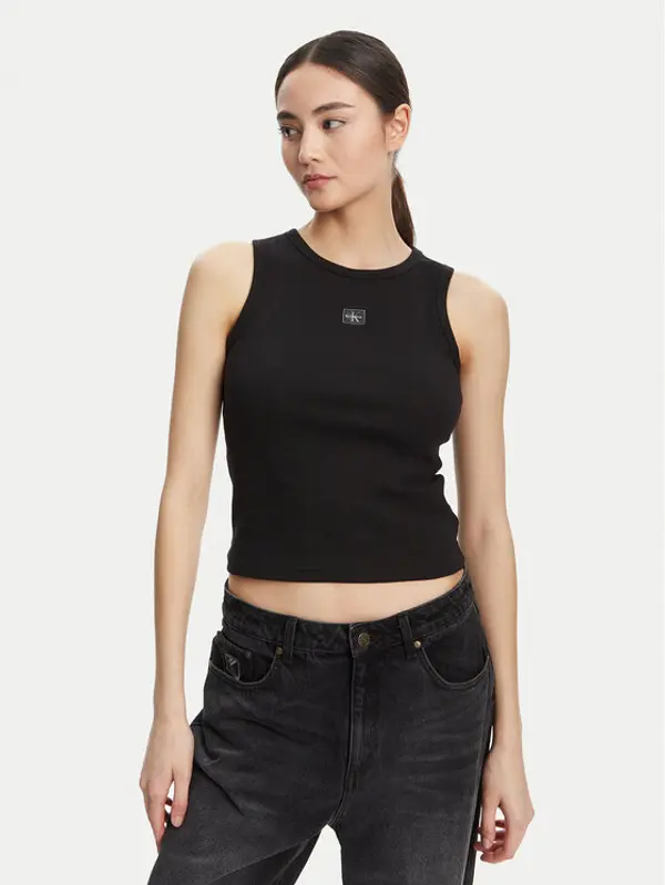 Calvin Klein Jeans Calvin Klein Jeans Top LV047C201G Crna Slim Fit