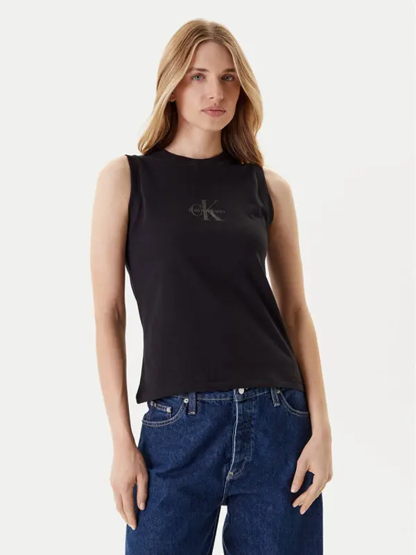 Calvin Klein Jeans Calvin Klein Jeans Top LV047C852G Crna Regular Fit