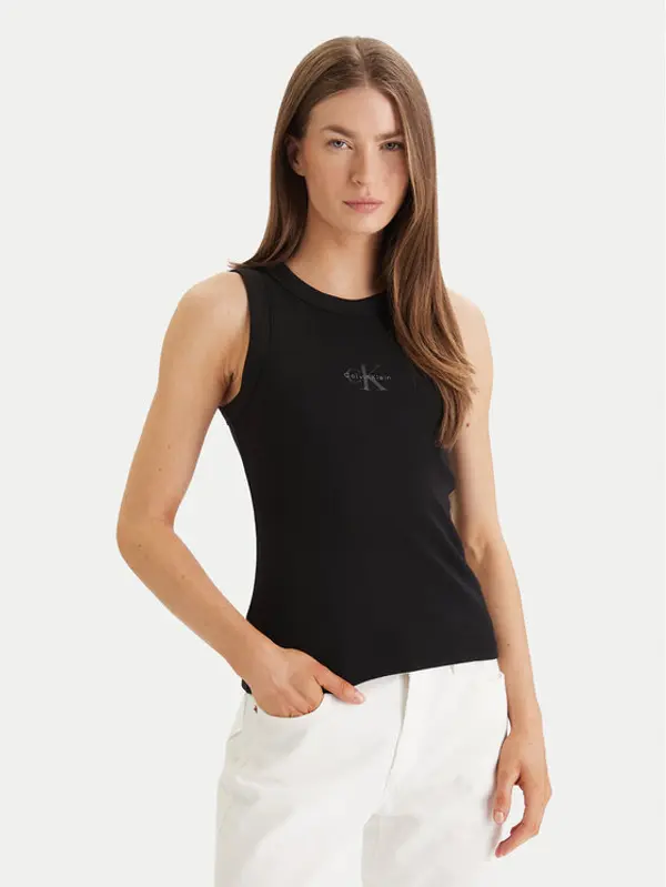 Calvin Klein Jeans Calvin Klein Jeans Top LV047E200G Crna Slim Fit