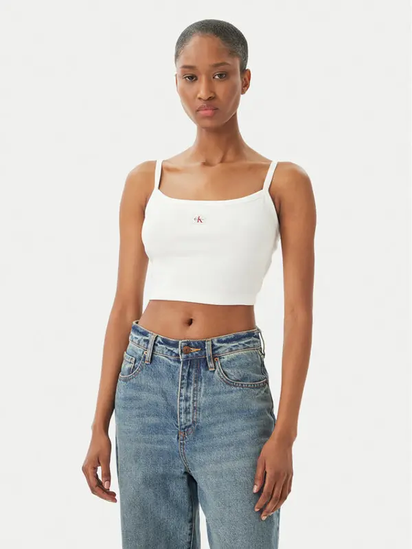 Calvin Klein Jeans Calvin Klein Jeans Top LV047F221G Bijela Slim Fit