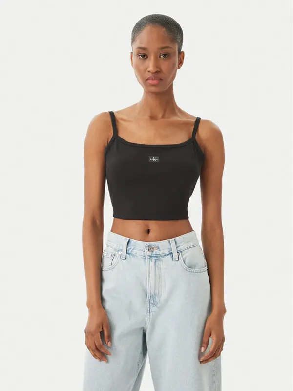 Calvin Klein Jeans Calvin Klein Jeans Top LV047F221G Crna Slim Fit