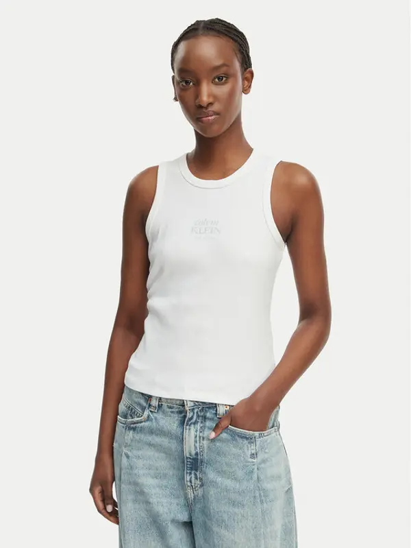 Calvin Klein Jeans Calvin Klein Jeans Top LV047F239G Bijela Slim Fit
